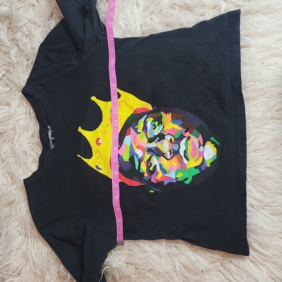 The Notorious B.I.G Abstract King Crown Graphic Short Sleeve Cropped Tee Small - Picture 4 of 7